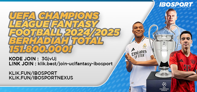 UEFA Champions League Fantasy Football 2024/25 IBOSPORT Berhadiah Total Rp151.800.000